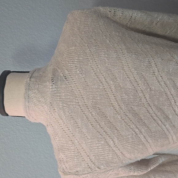 EILEEN FISHER Open Front Cardigan Cotton Linen Blend Cream Sz Petite Lrg - Picture 9 of 12